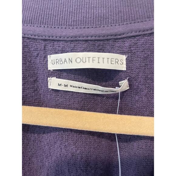 Urban Outfitters‎ Women’s Cropped Cardigan Cozy Soft Sweater Plum Size Medium - Picture 3 of 6